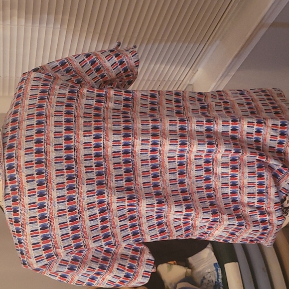 Rafaella Short Sleeve Shirt with ties on sleeve, Large - Picture 6 of 9